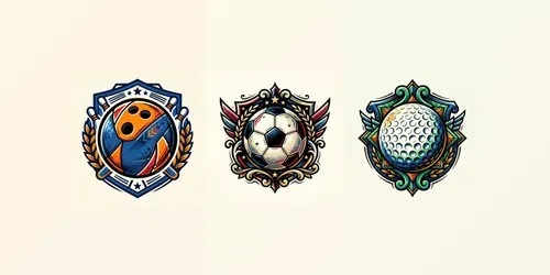 Athletic Ball Emblems generated by gemini-image