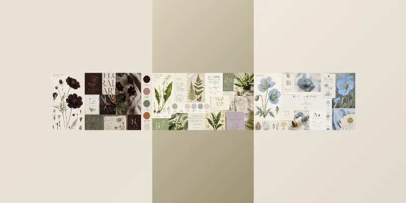 Aesthetic Vintage Florist Branding Boards generated by undefined