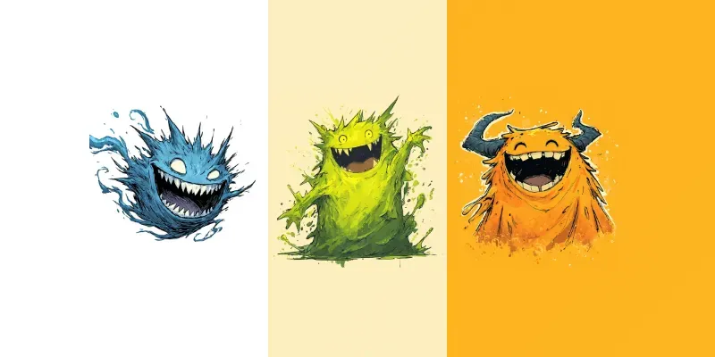 Anthropomorphic Cartoon Creature Stickers generated by undefined