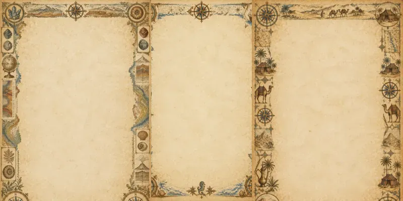 Antique Map Journal Borders