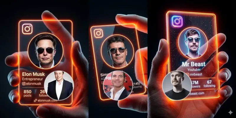 Futuristic Instagram Cards generated by undefined