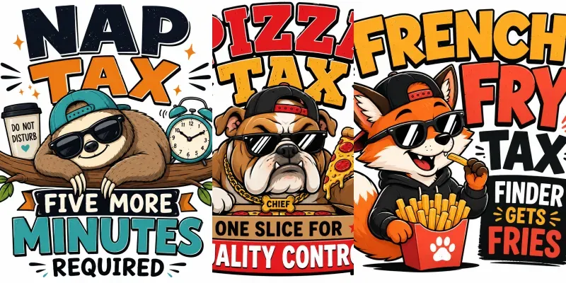 Funny Animal Tax Tshirts generated by undefined