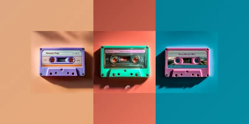 Minimalist Vintage Cassette Tape Cover generated by undefined