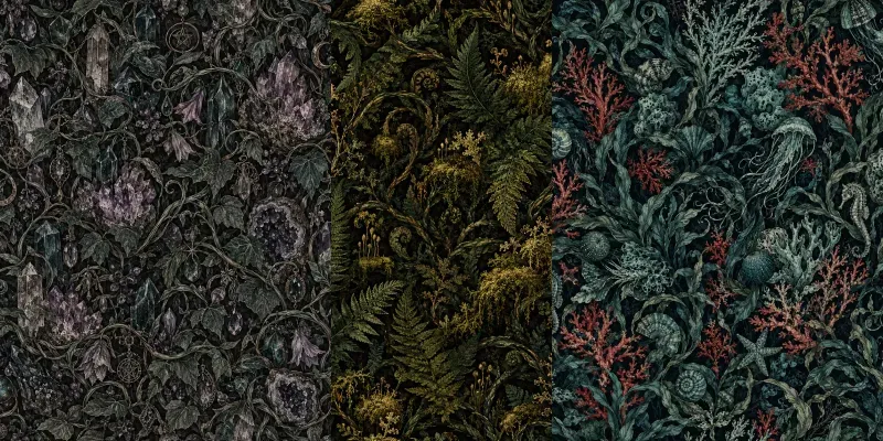 Victorian Gothic Seamless Patterns