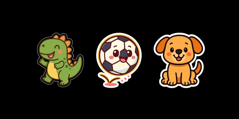 Cute Kids Sticker Generators generated by undefined