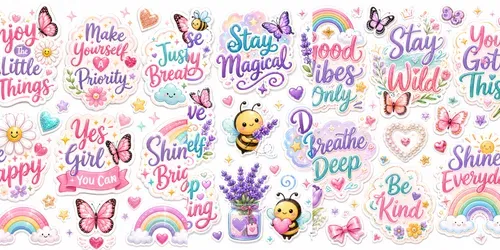 Cute Pastel Stickers generated by chatgpt-image