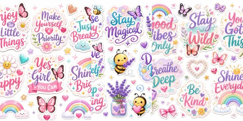 Cute Pastel Sticker Prompts generated by undefined