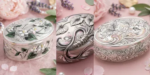 Japonism Herb Oval Keepsake Boxes generated by gemini-image