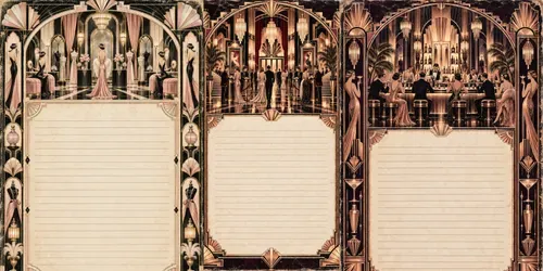 Art Deco Junk Journal Pages generated by chatgpt-image