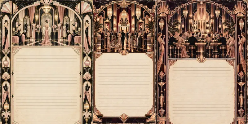 Art Deco Junk Journal Pages