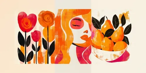Decorative Lino Prints Artworks generated by midjourney