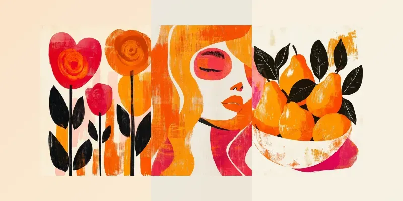 Decorative Lino Prints Artworks generated by undefined