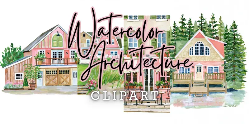 Watercolor Architecture Clipart generated by undefined