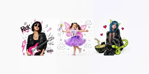 Mixed Media Doodle Portraits generated by chatgpt-image