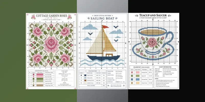 Cross Stitch Chart Pattern Pages generated by undefined