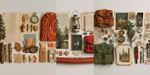 Nostalgic Summer Camp Keepsake Ephemera generated by midjourney
