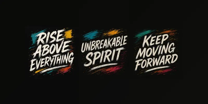 Distressed Brushstroke Typography generated by undefined
