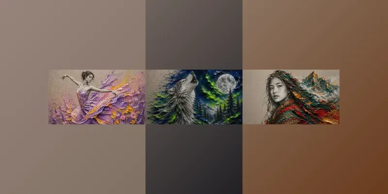 Graphite 3D Impasto Dualmediums generated by undefined