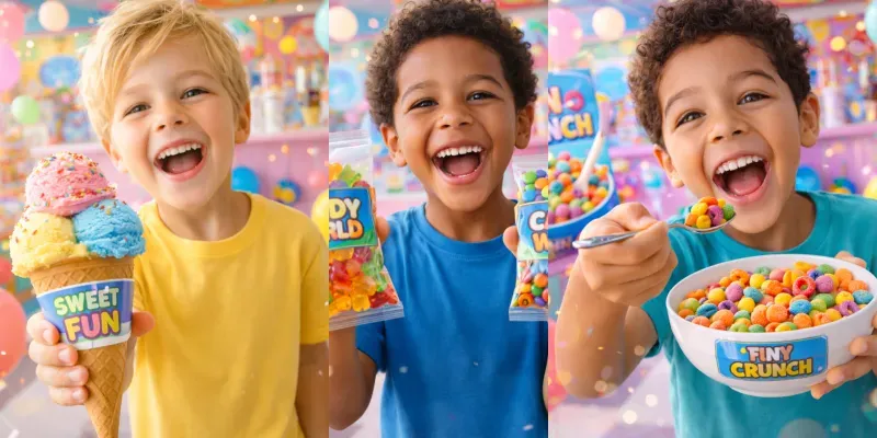 Kids Fun Food Ad Pros generated by undefined