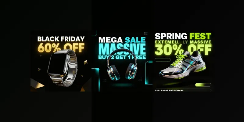 Futuristic Sale Banner Generators generated by undefined
