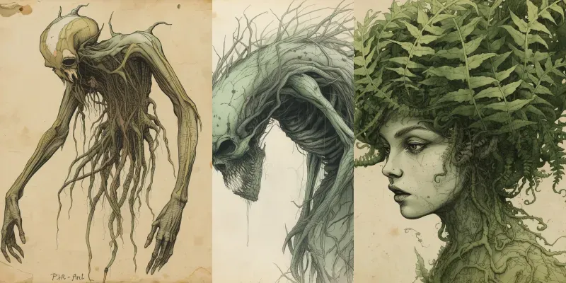 Dark Botanical Surreal Art generated by undefined
