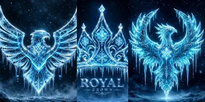 Frozen Crystal Logo Generator generated by undefined