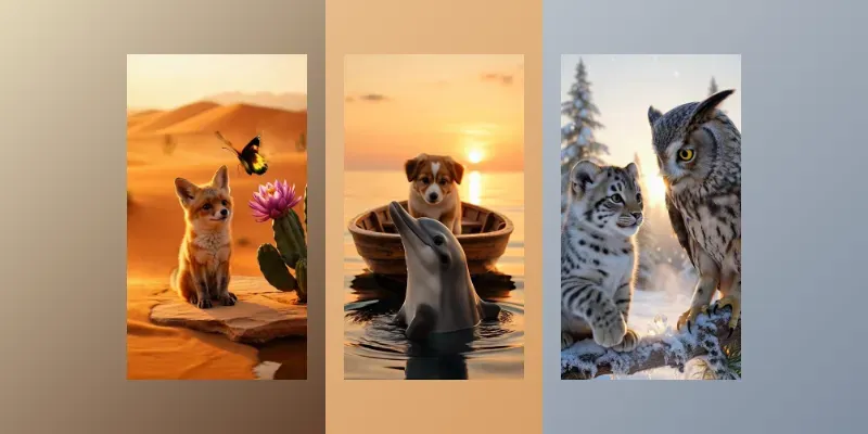 Epic Cinematic Animal Encounters generated by undefined