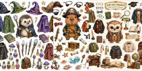 Whimsical Dressup Sticker Sheet Creators generated by chatgpt-image