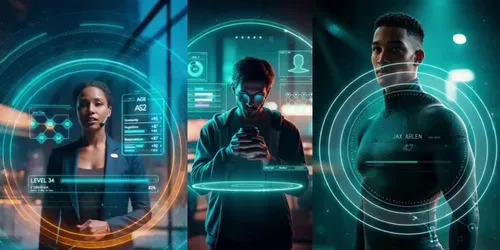 Futuristic RPG Hud Character Scans generated by sora