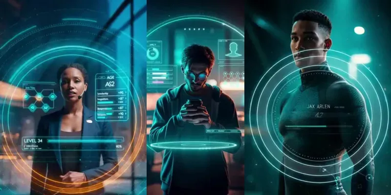 Futuristic RPG Hud Character Scans generated by undefined