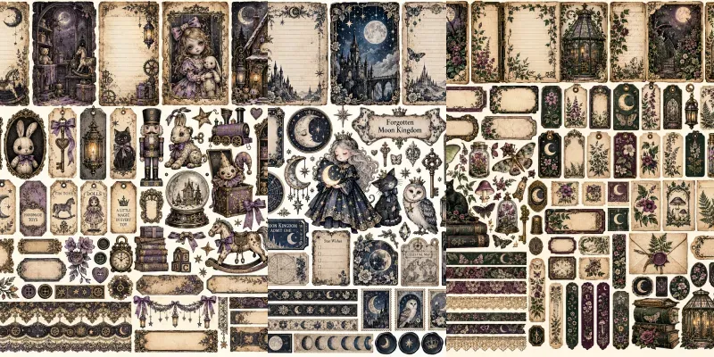 Whimsical Gothic Junk Journal Kits