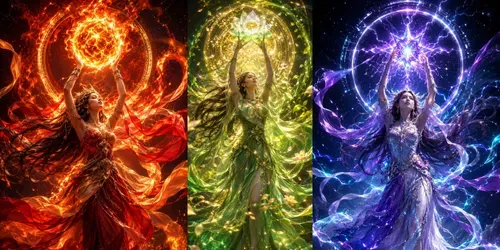 Celestial Elemental Dancer Fantasy Art generated by chatgpt-image