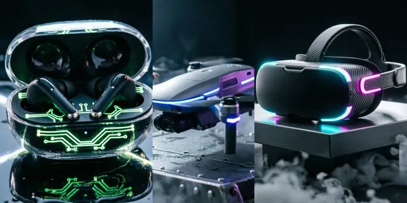 Futuristic Cyberpunk Tech Gadgets generated by undefined