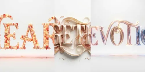 Love Themed Typography Art generated by gemini-image