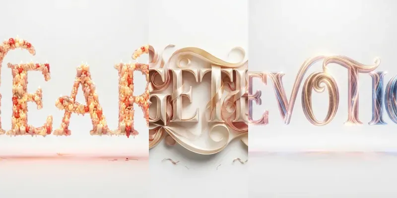 Love Themed Typography Art generated by undefined