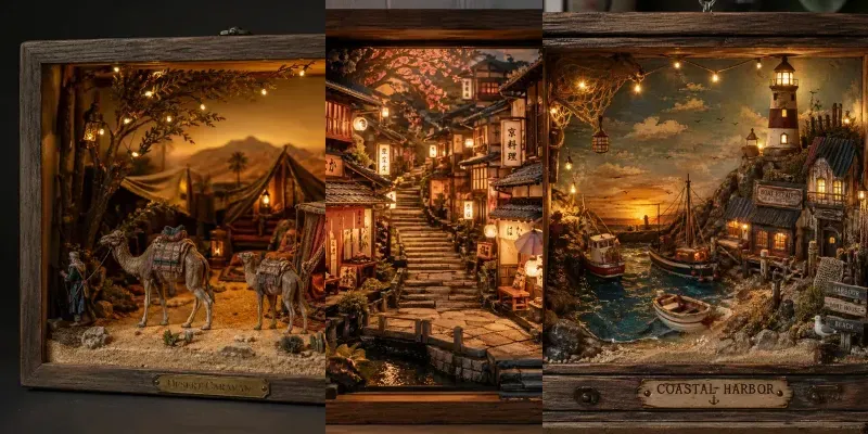 Miniature Diorama Shadow Boxes generated by undefined