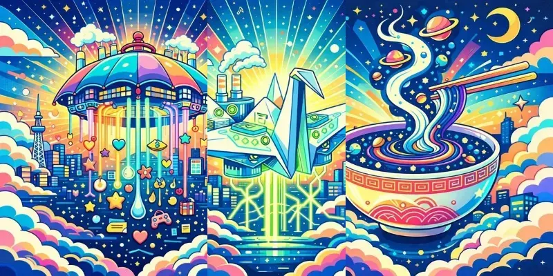 Neopop Surreal Vector Illustrations generated by undefined