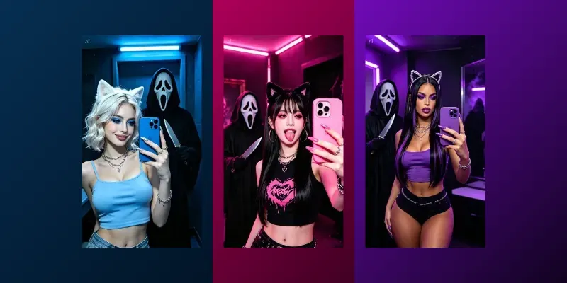 Ghostface Mirror Girls Selfies