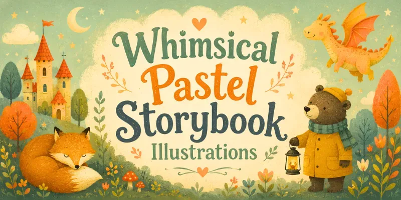 Whimsical Pastel Storybook Illustrations generated by undefined