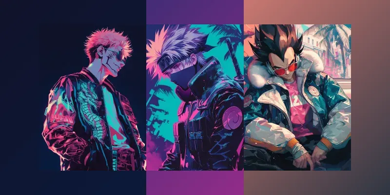 Synthwave Anime Universe Characters generated by undefined