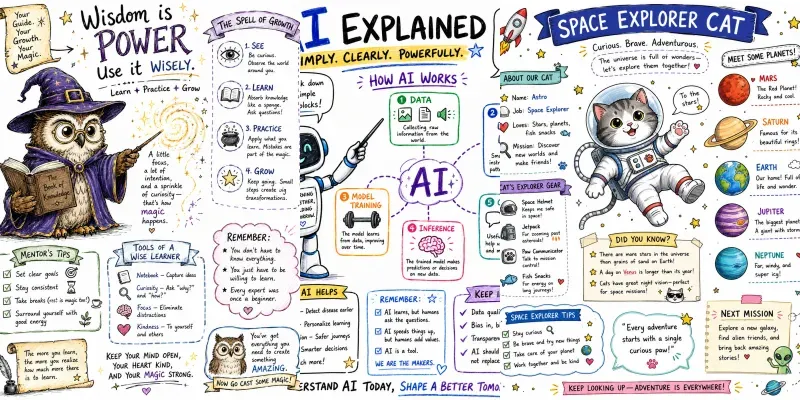 Sketchnote Infographic Kits generated by undefined