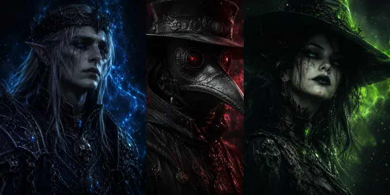 Grim Whimsy Meta Portraits generated by undefined