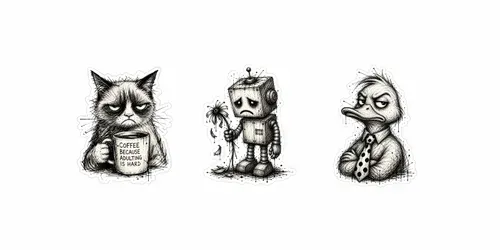 Scribble Sketch Sticker Art generated by chatgpt-image