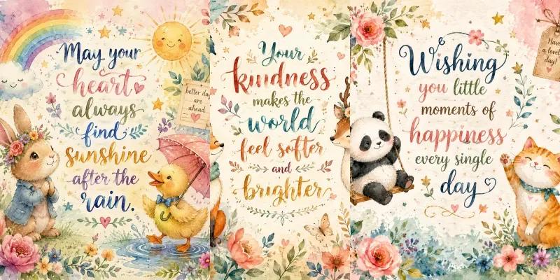 Whimsical Watercolor Greeting Cards generated by undefined