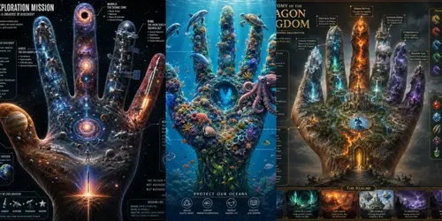 Mystic Hand Anatomy Posters generated by chatgpt-image
