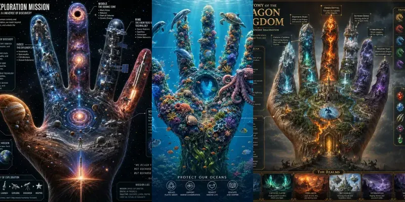 Mystic Hand Anatomy Posters generated by undefined