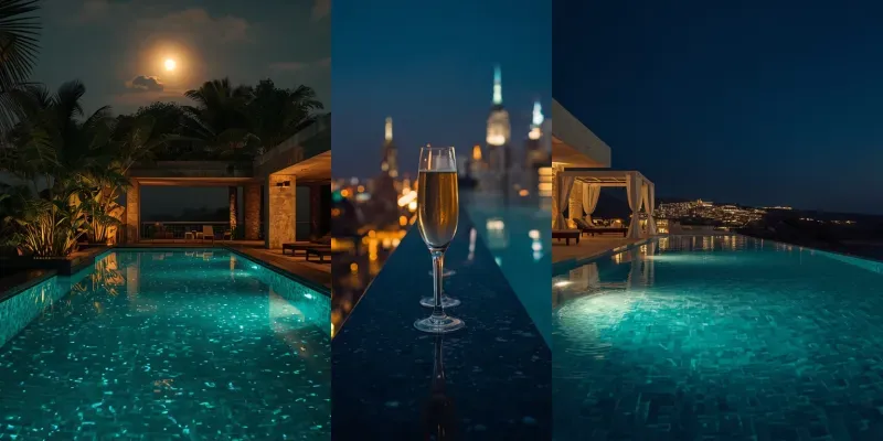 Cinematic Luxury Rooftops Nightlife generated by undefined