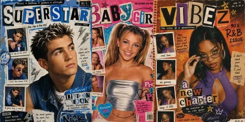 90s Scrapbook Zine Covers generated by undefined