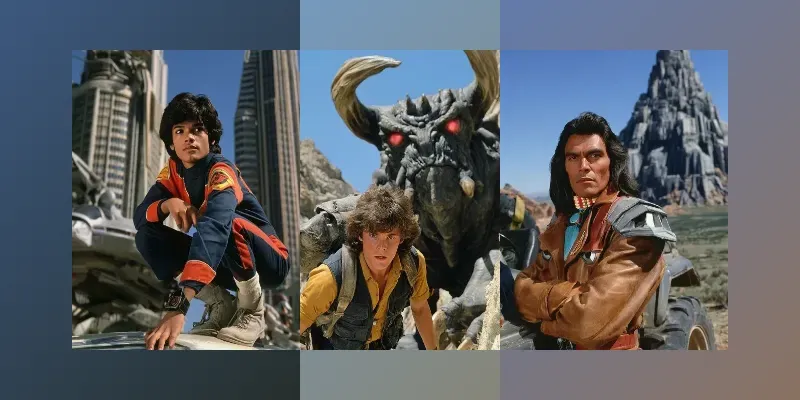 Retro Scifi Adventure Movie Stills generated by undefined