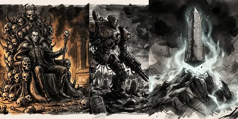 Dark Fantasy Charcoal Art generated by undefined